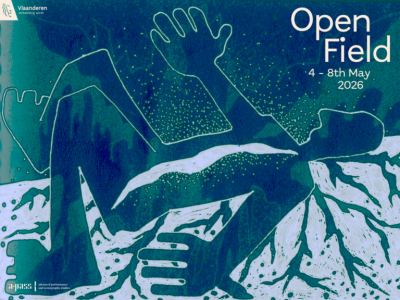 Drawing of a silhouette extending an arm up in the air. The figure seems to be lying on a granular ground as roots are forming or moving in the ground